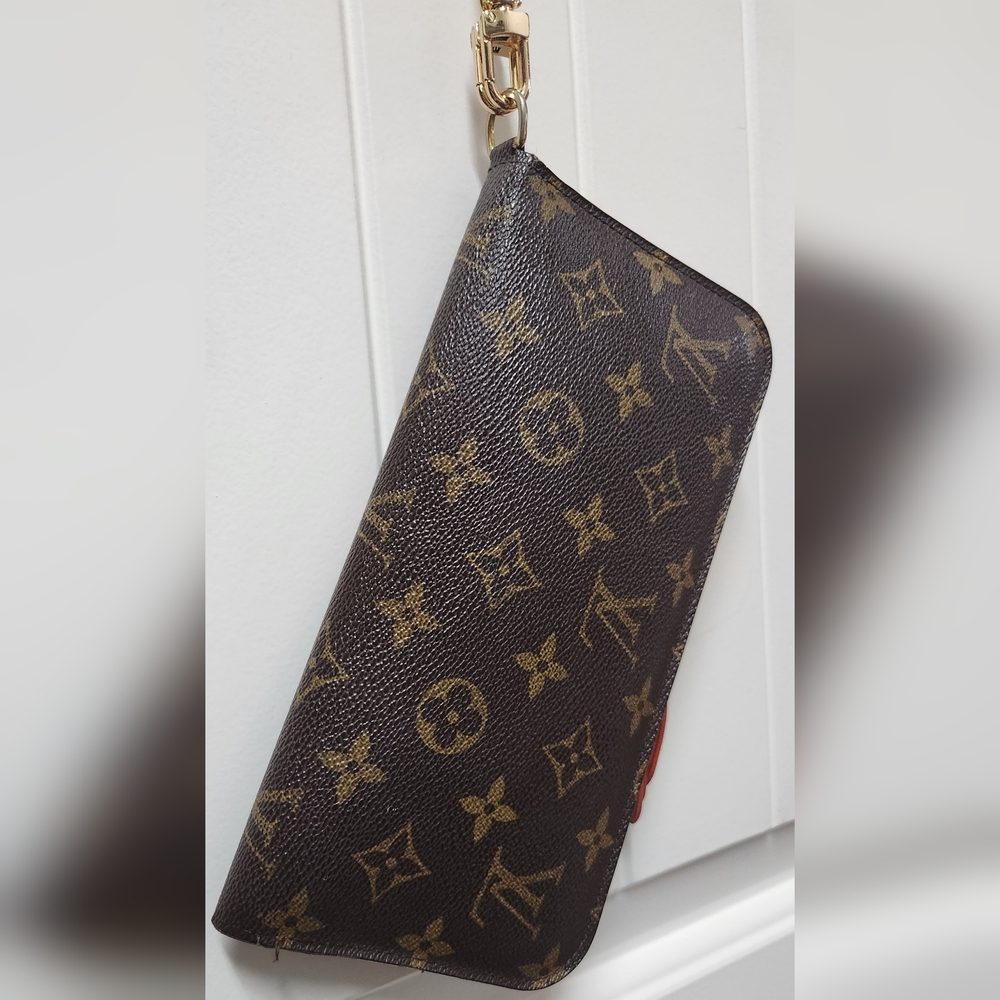 LOUIS VUITTON Rouge Monogram Coated Canvas Wallet/Wristlet/Bag - Picture 8 of 15